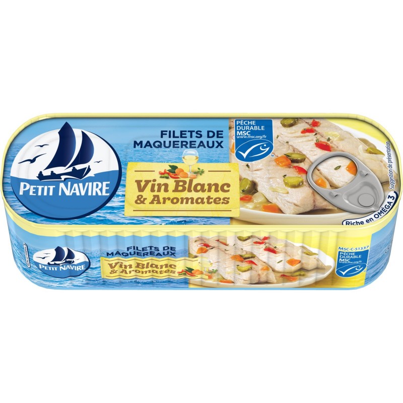 Filet of mackerel in white wine flavored PETIT NAVIRE