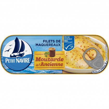 Mackerel fillets old mustard PETIT NAVIRE nets grain mustard mackerel ...