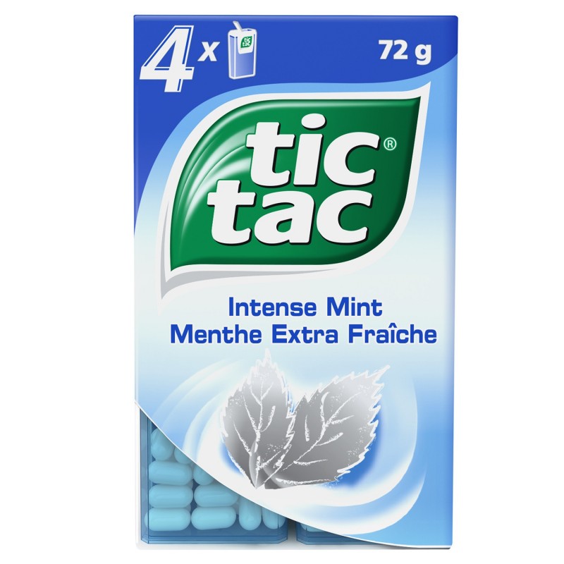 24 Etuis Tic Tac Menthe Extra Fraiche - Pastilles - Milleproduits
