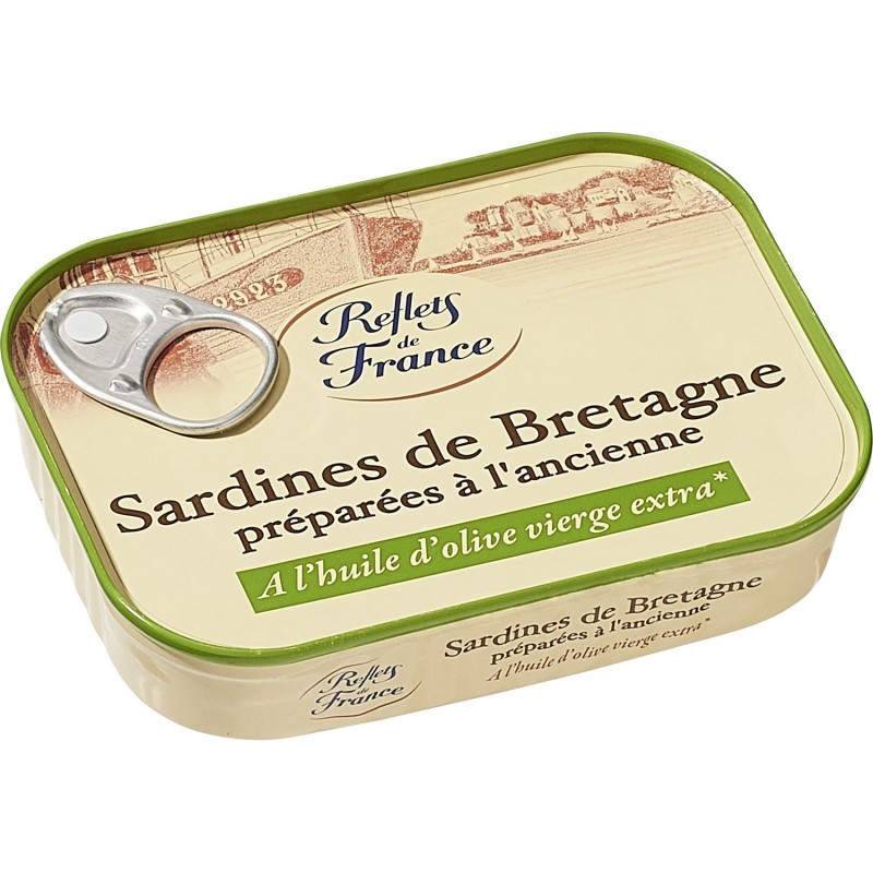 Boîte de sardines à l'ancienne - Sardines au naturel à l'huile d'olive