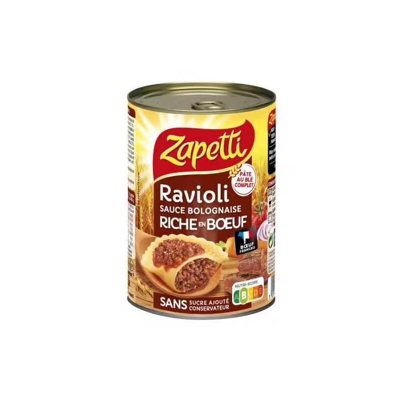 Ravioli bolognaise - Tous les produits plats cuisinés en conserve