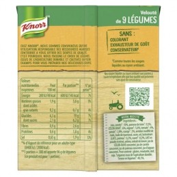 Soupe velouté de 9 légumes KNORR la brique de 30 cl