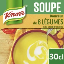 Soupe 8 légumes crème fraîche KNORR
la brique de 30 cl
