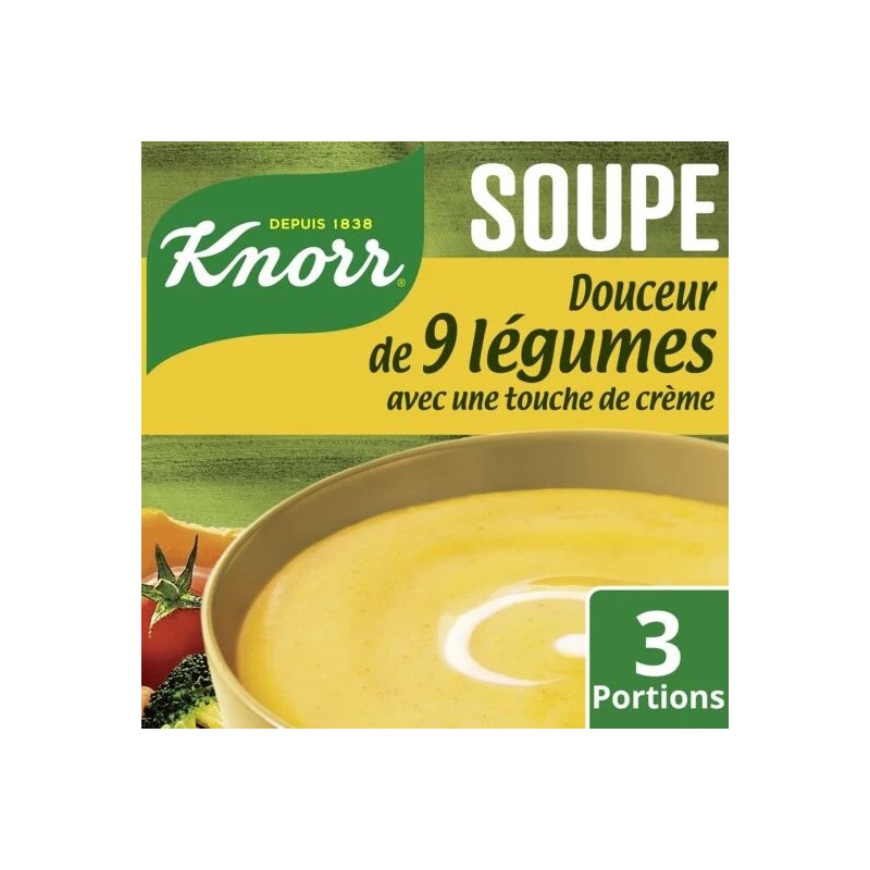 KNORR Soupe Déshydratée Passée aux 9 Légumes 105g - 105 g