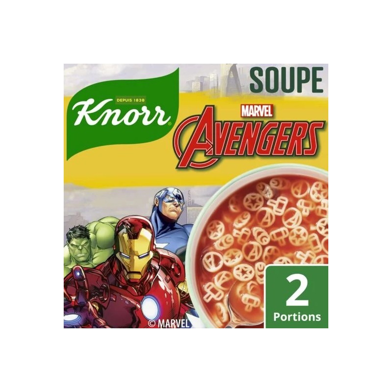 Soupe Déshydratée avengers KNORR
la boite de 41g