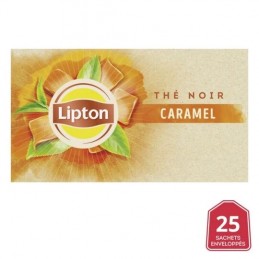 Thé noir caramel LIPTON la boite de 25 sachets - 40 g