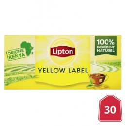 Thé noir Yellow Label LIPTON la boite de 30 sachets