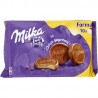 Coated biscuits filled with milk chocolate MILKA