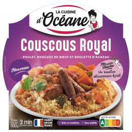 Plat cuisiné couscous royal...