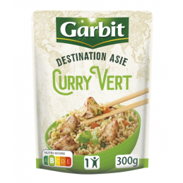 Plat cuisiné curry vert riz...