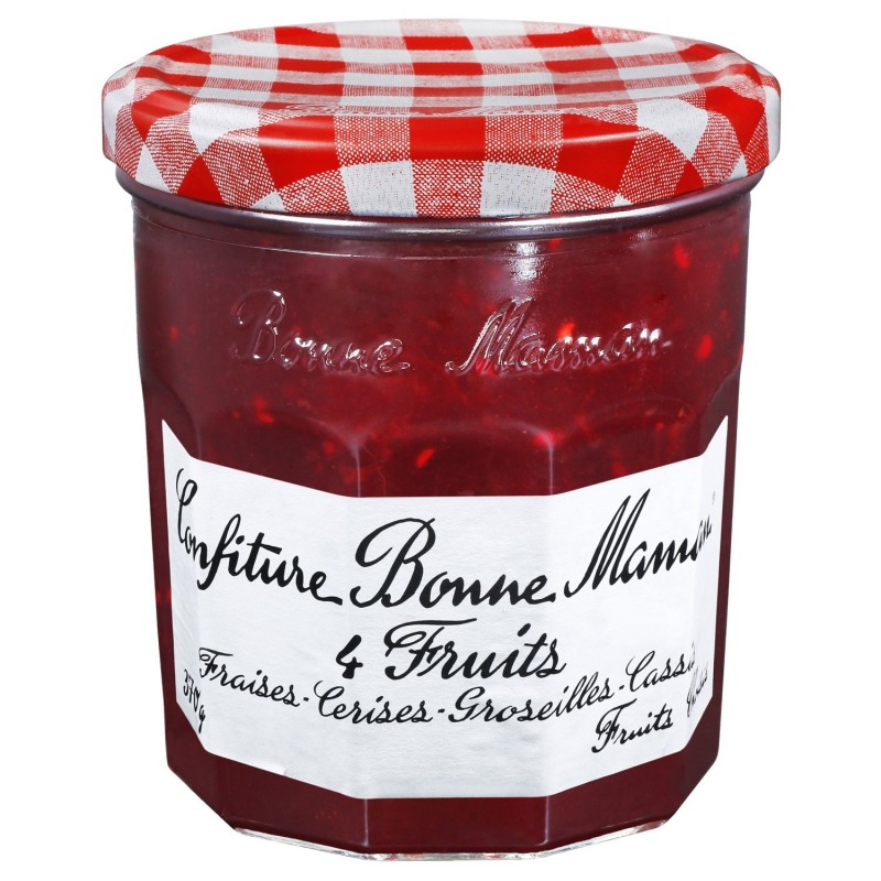  Pack of 2 Bonne Maman Four Fruits Preserves 36 oz,  Strawberries, Cherries, Redcurrants & Raspberries, No Preservatives, No  High Fructose Corn Syrup, Imported from France : Grocery & Gourmet Food