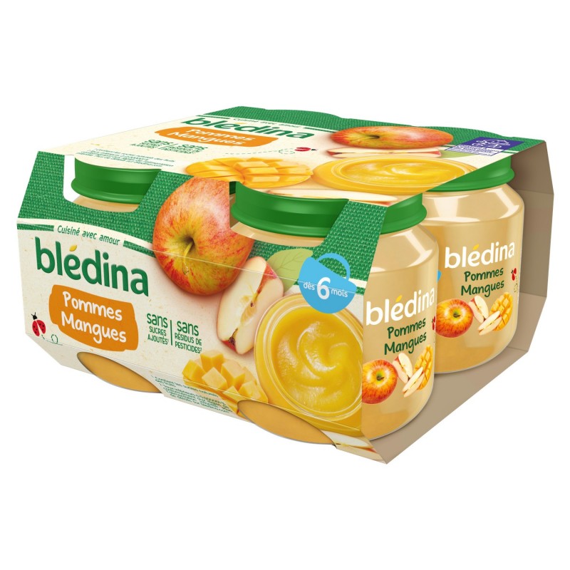 Compotes Bebe Des 6 Mois Pomme Mangue Bledina