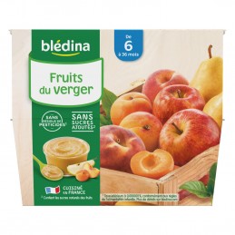Petits pots bébé aux fruits pommes mangues dès 6 mois BLEDINA